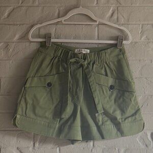 Sea New York Drawstring Cargo Shorts - Size 2 - Olive Green - Casual Chic!